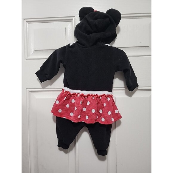Disney Baby Minnie Mouse Infant One Piece Hooded Outfit 0-3 Months Costume - Picture 3 of 6